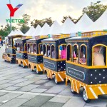 Electric Trackless Train Factory - Customer Feedback RGB Light Mall