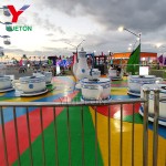 Tea Cup Ride Supplier - Saucer Spinning Carousel Kiddie Rides