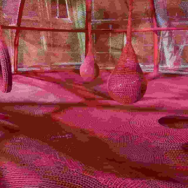 Rope Course Manufacturer - Customized Size Rainbow Crocheted Maze Design