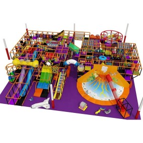 Amusement Equipment Factory - Children's Indoor Soft Maze Slide Trampoline