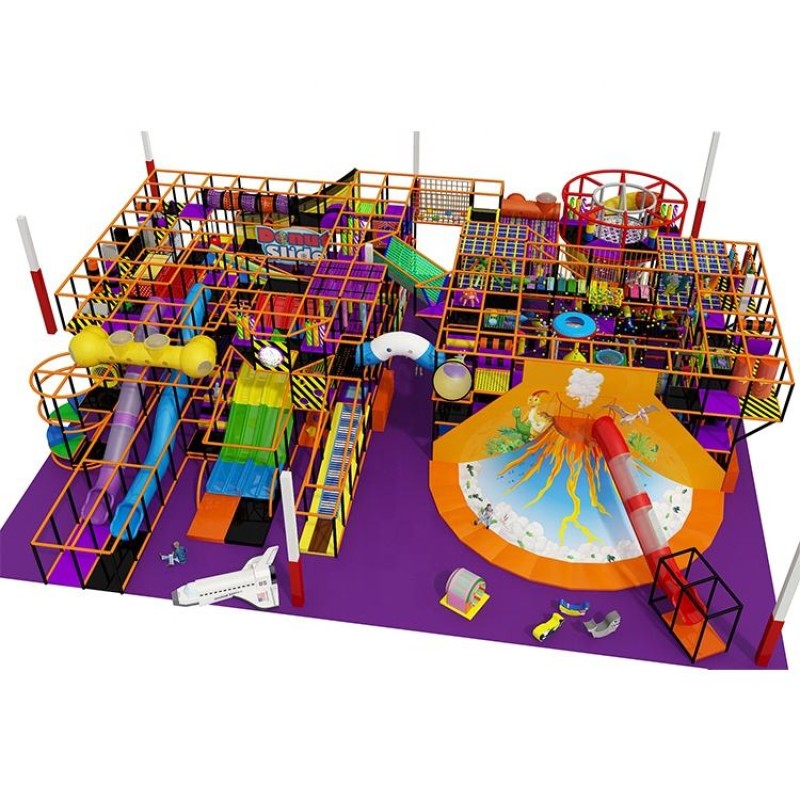 Amusement Equipment Factory - Children's Indoor Soft Maze Slide Trampoline
