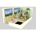 Soft Play Area Supplier - Mini Indoor White Pink Toddler Play Slide