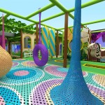 Indoor Playground Factory - Kids Interactive Plastic Double Slide