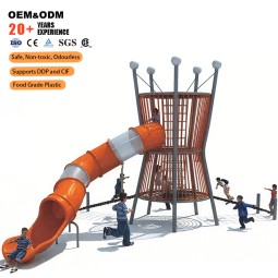 Children Playground Manufacturer - Custom Plastic Tube Slide Set