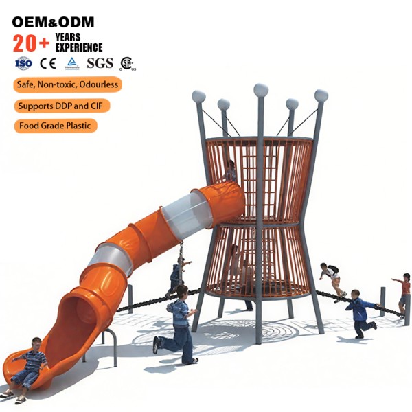 Children Playground Manufacturer - Custom Plastic Tube Slide Set