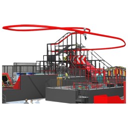 High Rope Course Factory - Adventurous Indoor High Rope Zip Line