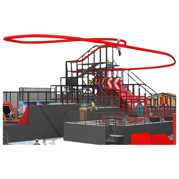 High Rope Course Factory - Adventurous Indoor High Rope Zip Line