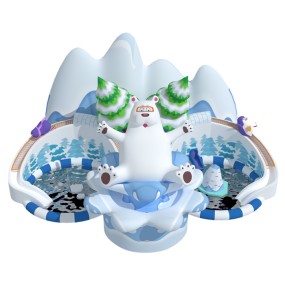 Aquapark Manufacturer - 2018 Snow Themed Aquapark Water Slide