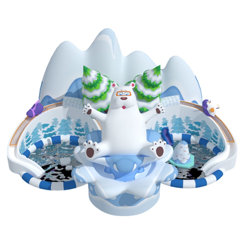 Aquapark Manufacturer - 2018 Snow Themed Aquapark Water Slide