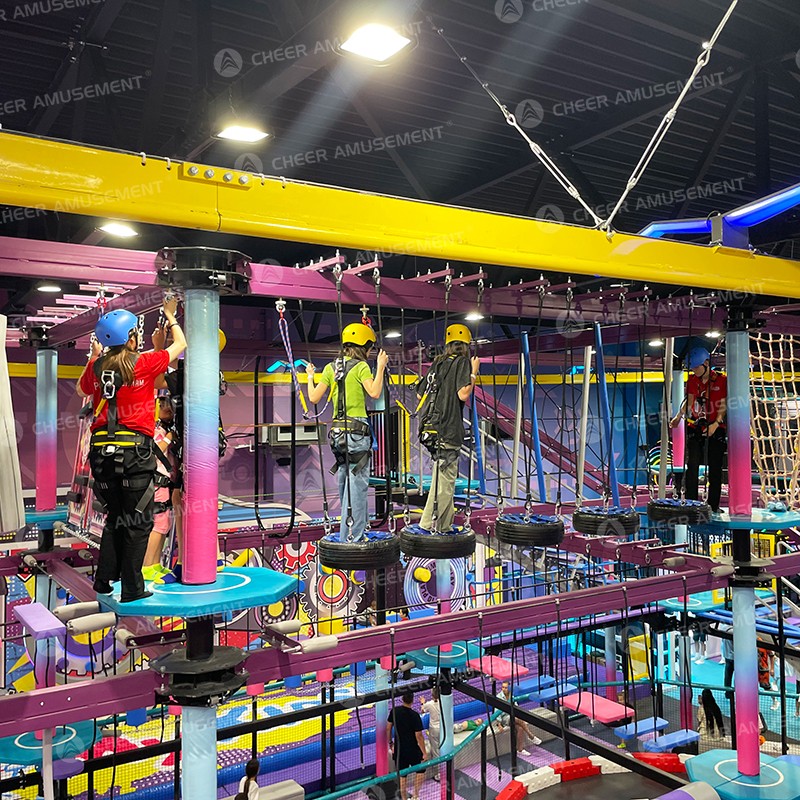 Rope Course Manufacturer - Indoor Multi-Level Rope Adventure Course