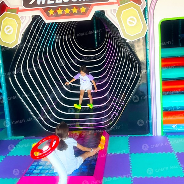 Family Entertainment Center Supplier - Custom LED Indoor Trampoline Park