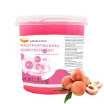 Hot Selling Wholesale Food Bubble Tea Ingredients Bursting Peach Popping Boba Pearls