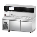 Full Automation Milk Tea Making Bubble Tea Table Bar Counter Machine With Refrigeration Cabinet Coffee Milk Tea Shop Equipment