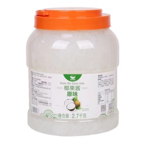 2.7kg HANGFAN Wholesale Price Cold Drinking Concentrate Fruit Coconut Jelly Plain Strips Raw Coconut Flavor Jelly