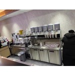 Full Automation Milk Tea Making Bubble Tea Table Bar Counter Machine With Refrigeration Cabinet Coffee Milk Tea Shop Equipment