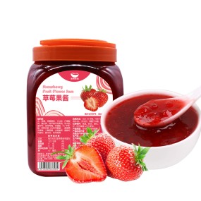 China High Quality Fruity Milk Tea Ingredients Puree Sauce Strawberry Jam Juice Concentration Boba Bubble Tea