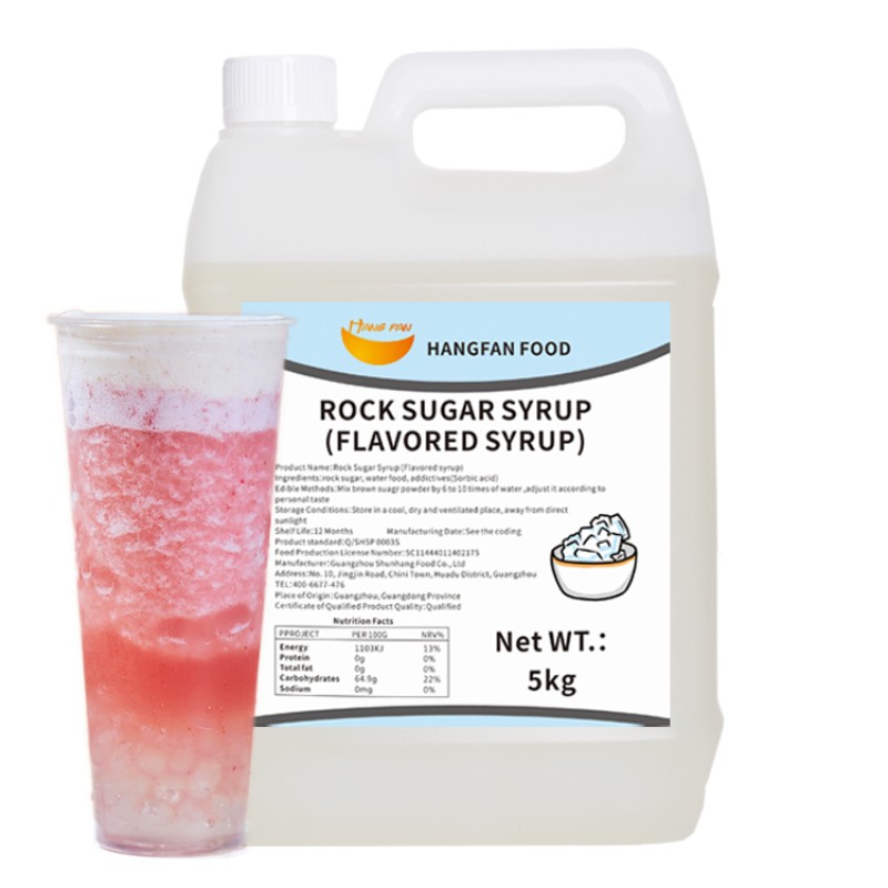 Hangfan Best Selling Wholesale Bulk White Sugar Bubble Tea Syrup Rock Candy 5kg Rock Sugar Honey Syrup