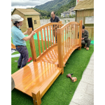 Children's Play Equipment Supplier - Wooden Slide Guardrails Garden
