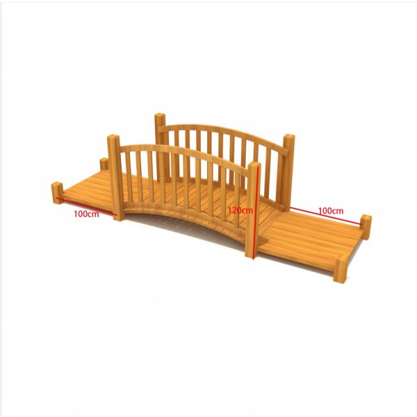 Children's Play Equipment Supplier - Wooden Slide Guardrails Garden