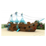 Wooden Pirate Ship Factory - Customizable Large Slide Set Schools