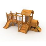 Outdoor Amusement Equipment Supplier - Multi-Functional Wooden Playground