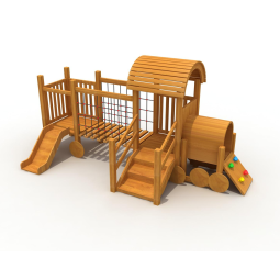 Outdoor Amusement Equipment Supplier - Multi-Functional Wooden Playground