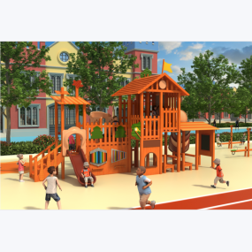 Outdoor Playground Equipment Supplier - Customize Newest Slide Wooden