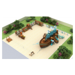 Wooden Pirate Ship Factory - Customizable Large Slide Set Schools