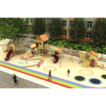 Outdoor Playground Equipment Manufacturer - Safety Wooden Slide Theme