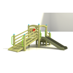 Outdoor Playground Slide Supplier - Single Parent-Child Interactive Wooden