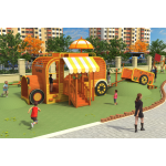 Outdoor Playground Equipment Manufacturer - Safety Wooden Slide Theme