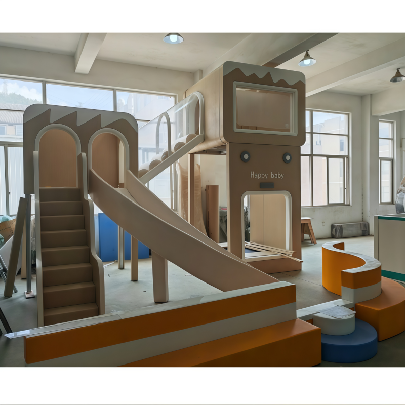 Indoor Playground Equipment Factory - Parent-Child Physical Climbing Slide