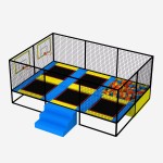 Indoor Trampoline Manufacturer - Yibei Indoor 5x5m Trampoline Net