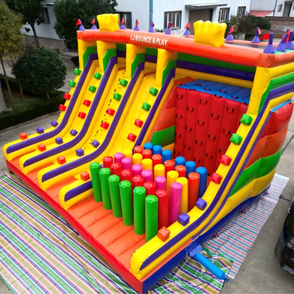 Inflatable Game Factory - Latest Design Rock Climbing Slide Maze