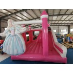 Pink Princess Bounce House Factory - 2025 New 23ft With Slide
