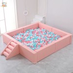 Ball Pit Supplier - White Pink Pastel Square Ball Pit