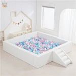 Ball Pit Supplier - White Pink Pastel Square Ball Pit