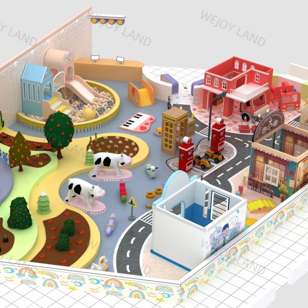 Soft Play Zone Manufacturer - Nature Theme Trees Farm Role Play Ball Pit