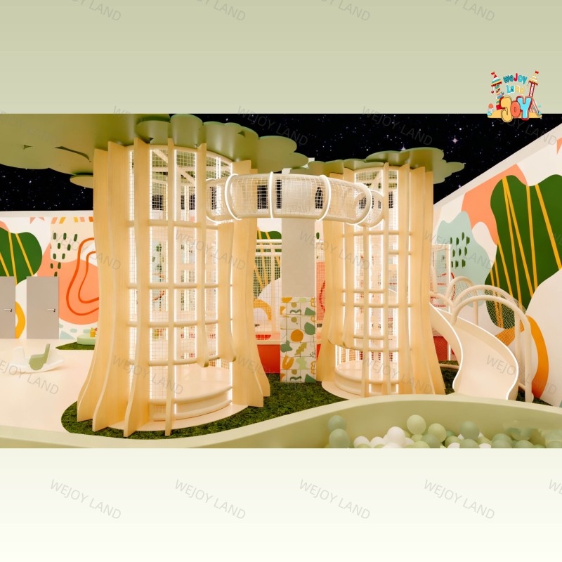 Indoor Playground Supplier - Nature Theme Trees Soft Padded Ball Pit