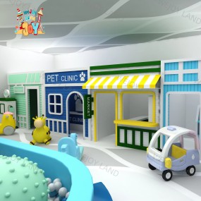 Indoor Playground Factory - Pretend City Town Role Play House Slide