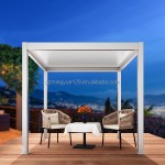 Outdoor Gazebo Manufacturer - Garden Motorized Aluminum Patio Roof