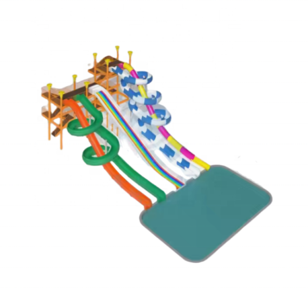 Water Park Ride Manufacturer - Customizable Fiberglass Spiral Slide