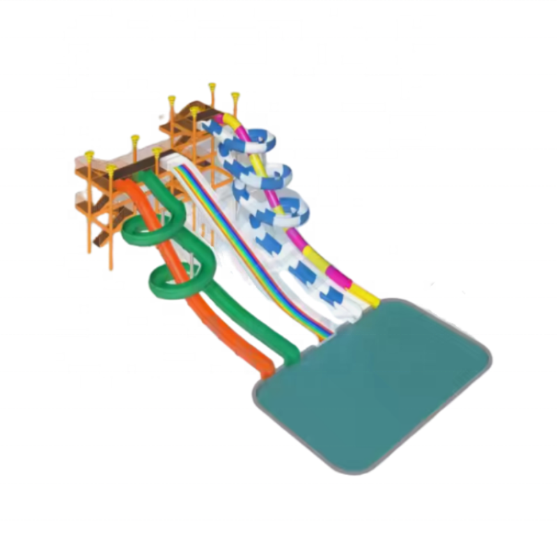 Water Park Ride Manufacturer - Customizable Fiberglass Spiral Slide