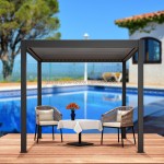 Outdoor Gazebo Manufacturer - Garden Motorized Aluminum Patio Roof