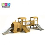 Wooden Playhouse Supplier - Wooden Playhouse with Climbing Frame