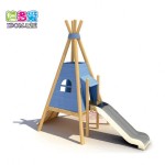 Wooden Playhouse Supplier - Wooden Playhouse with Climbing Frame