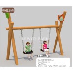 Children Outdoor Playground Factory - Wooden Structure Swing Seesaw