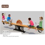 Children Outdoor Playground Factory - Wooden Structure Swing Seesaw