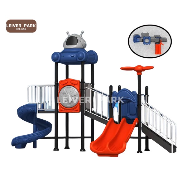 Outdoor Playground Equipment Factory - Plastic Slide Kindergarten Garden
