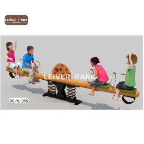 Outdoor Playground Equipment Supplier - Wooden Seesaw Balance Swing